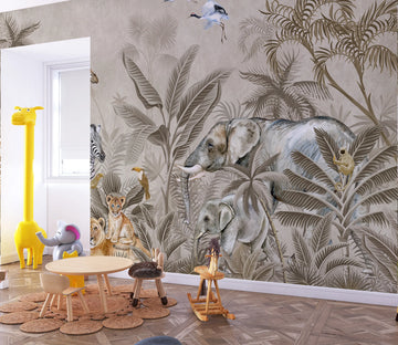 Safari Splash Kids Wall Mural