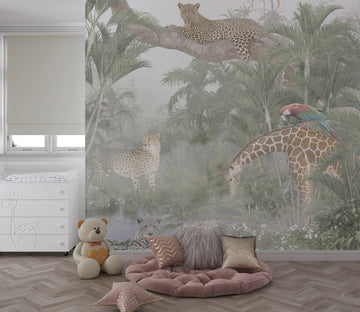 Safari Snuggles Nursery Mural