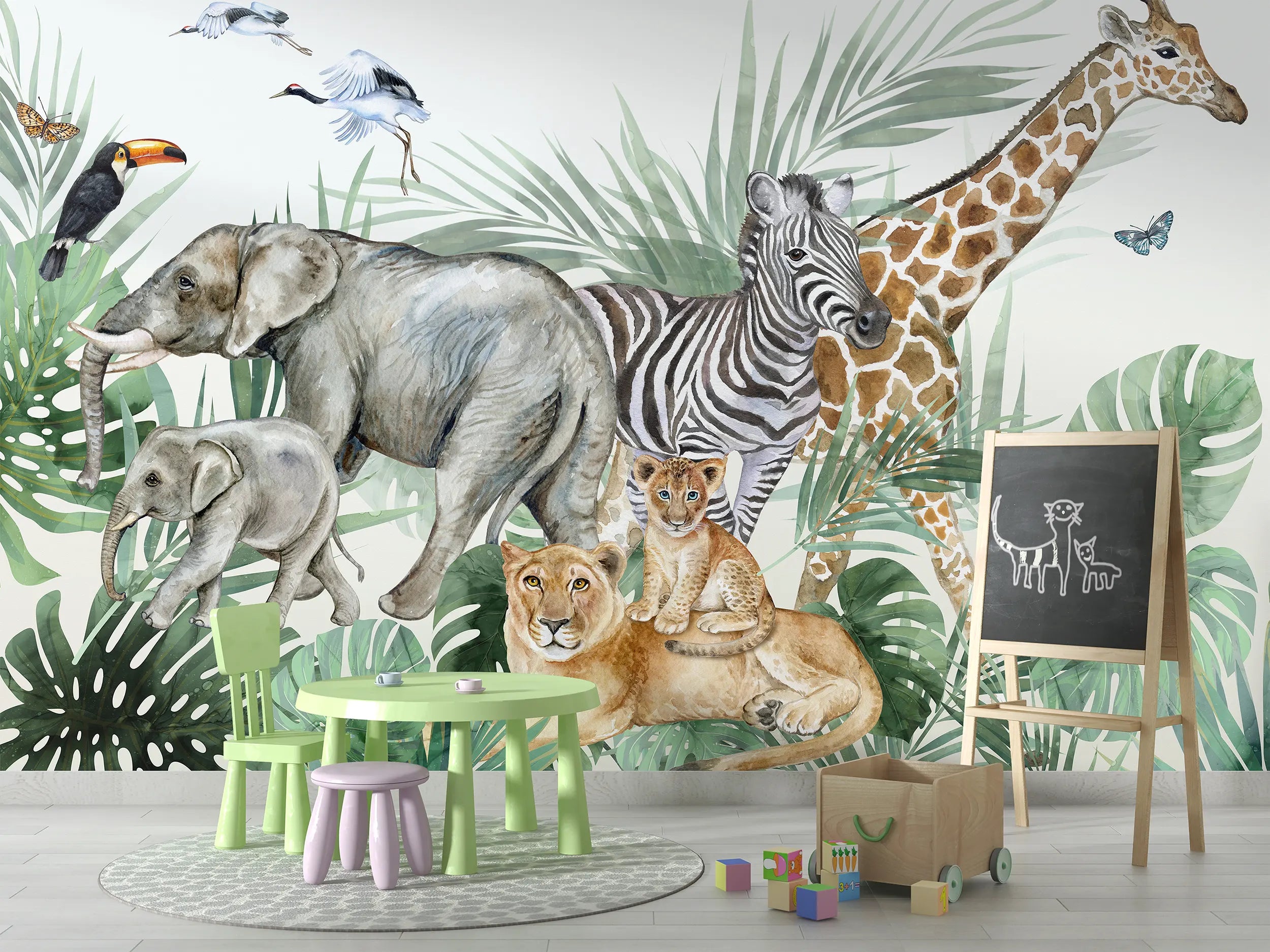 Jungle Harmony Kids Wallpaper