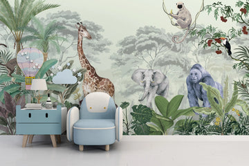 Little Jungle Explorer Mural