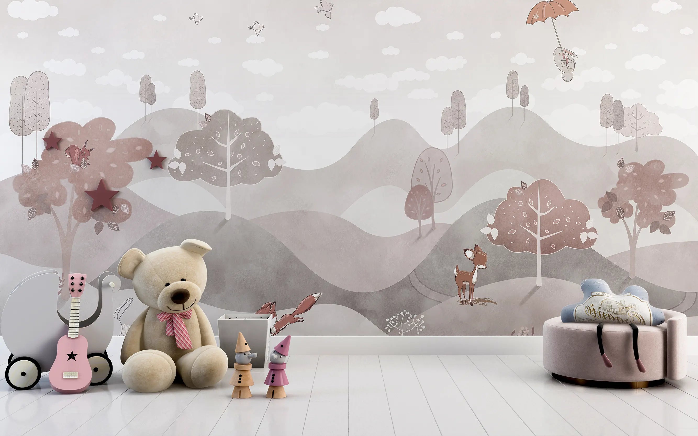 Rolling Blush Hills Forest Tale