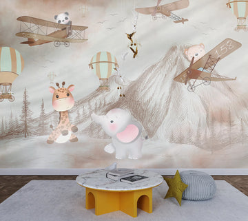 Airborne Safari Mountain Wallpaper