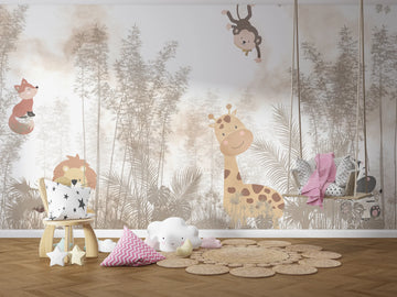 Jungle Friends Forest Mural Wallpaper