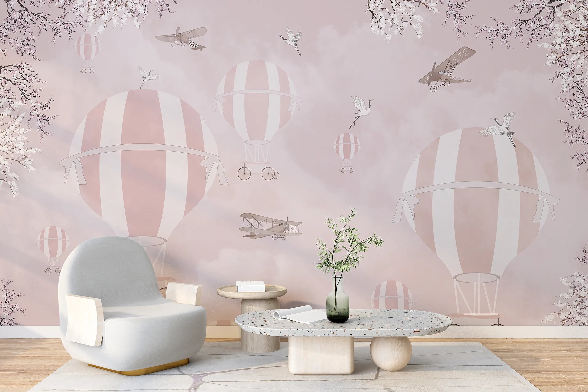 Soft pink skies Balloon Serenity