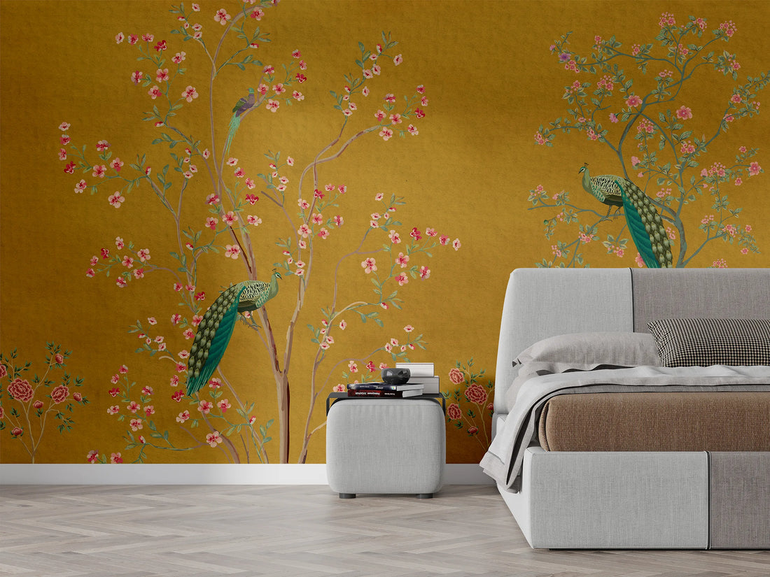 serene floral & Peacocks - Quirky Looks