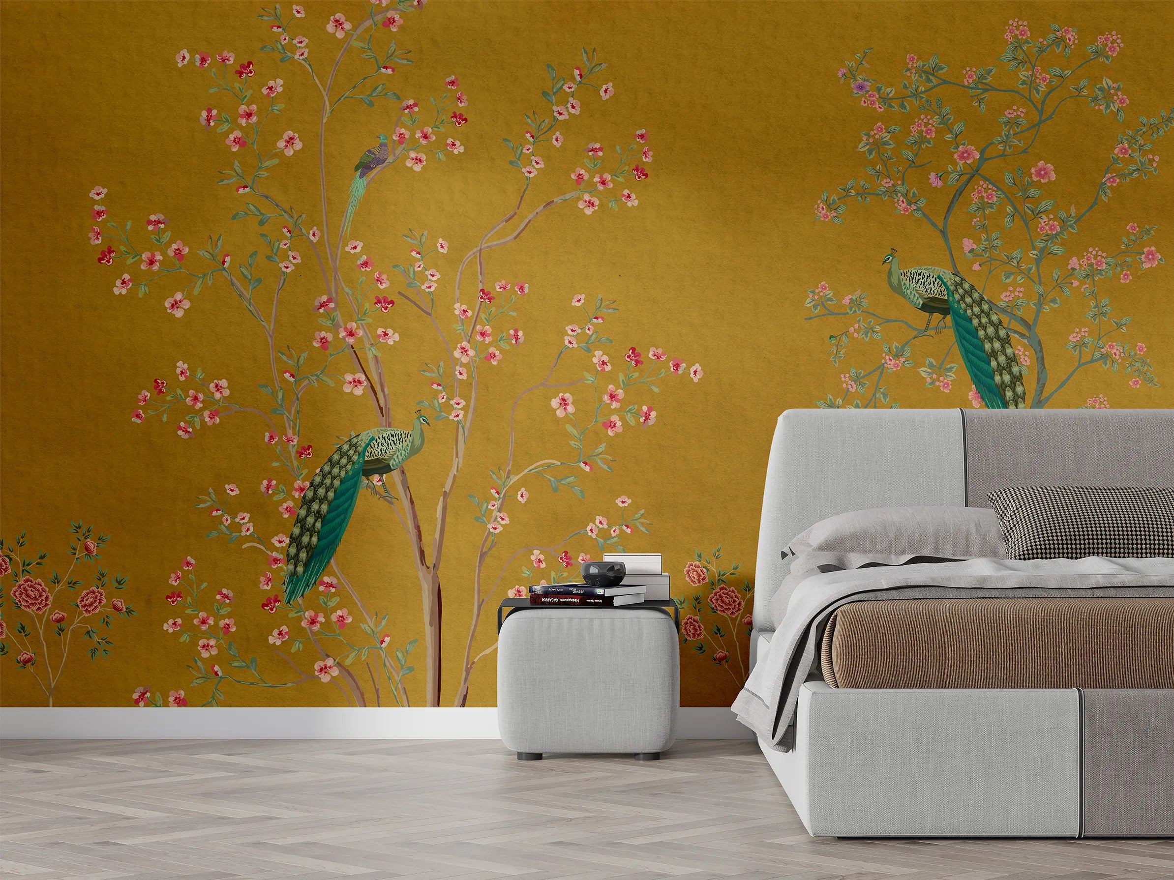 serene floral & Peacocks - Quirky Looks
