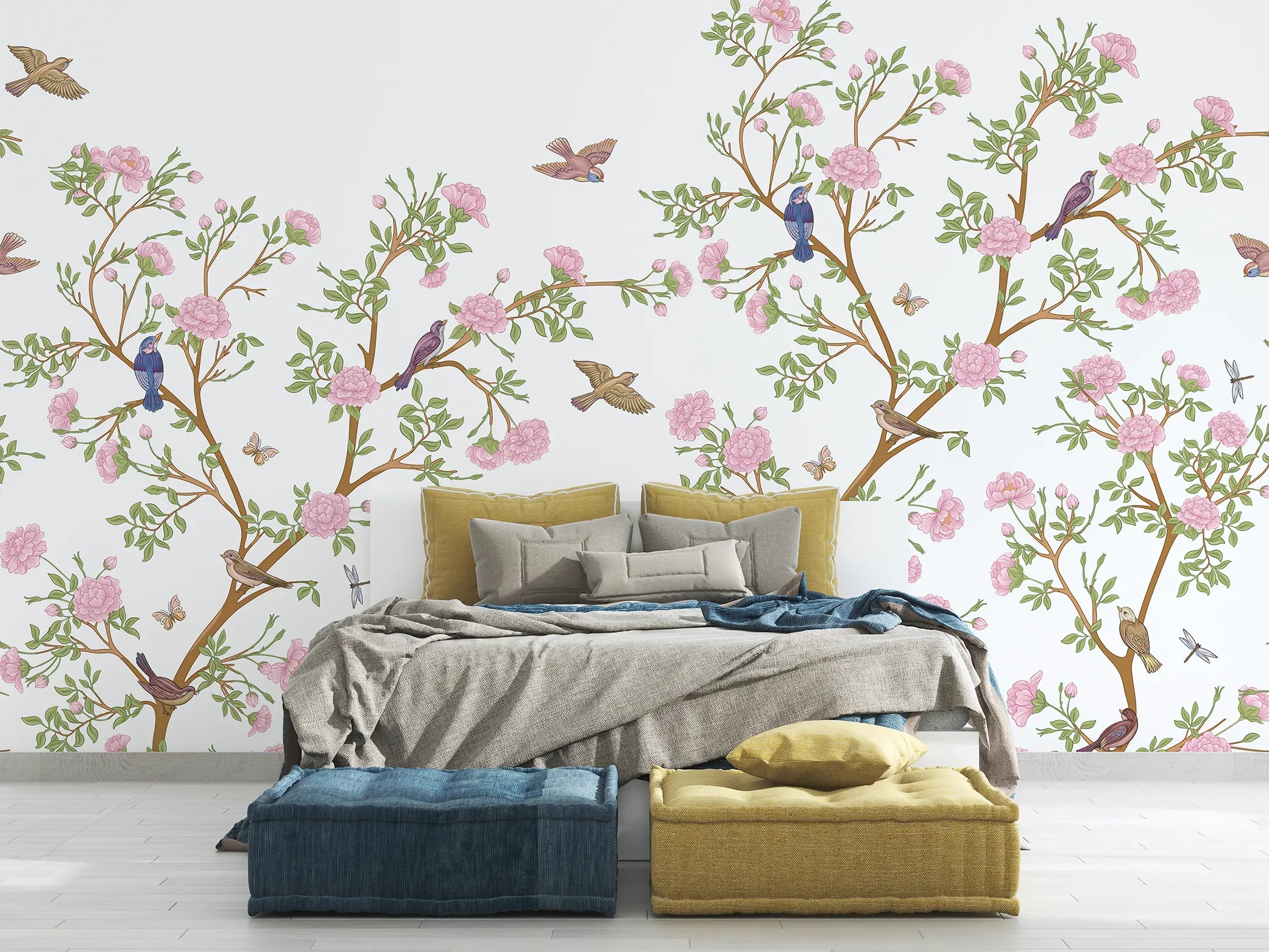 Chinoiserie garden and birds - Quirky Looks