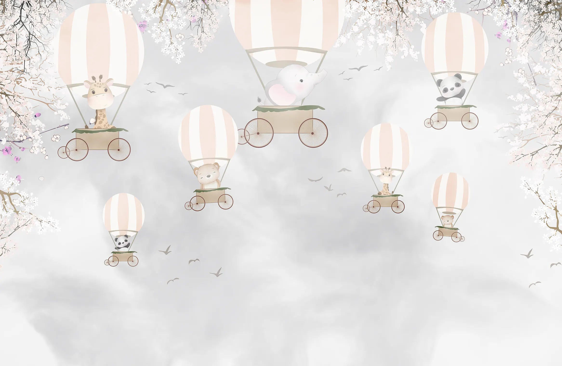 Pastel Sky Animal Balloons