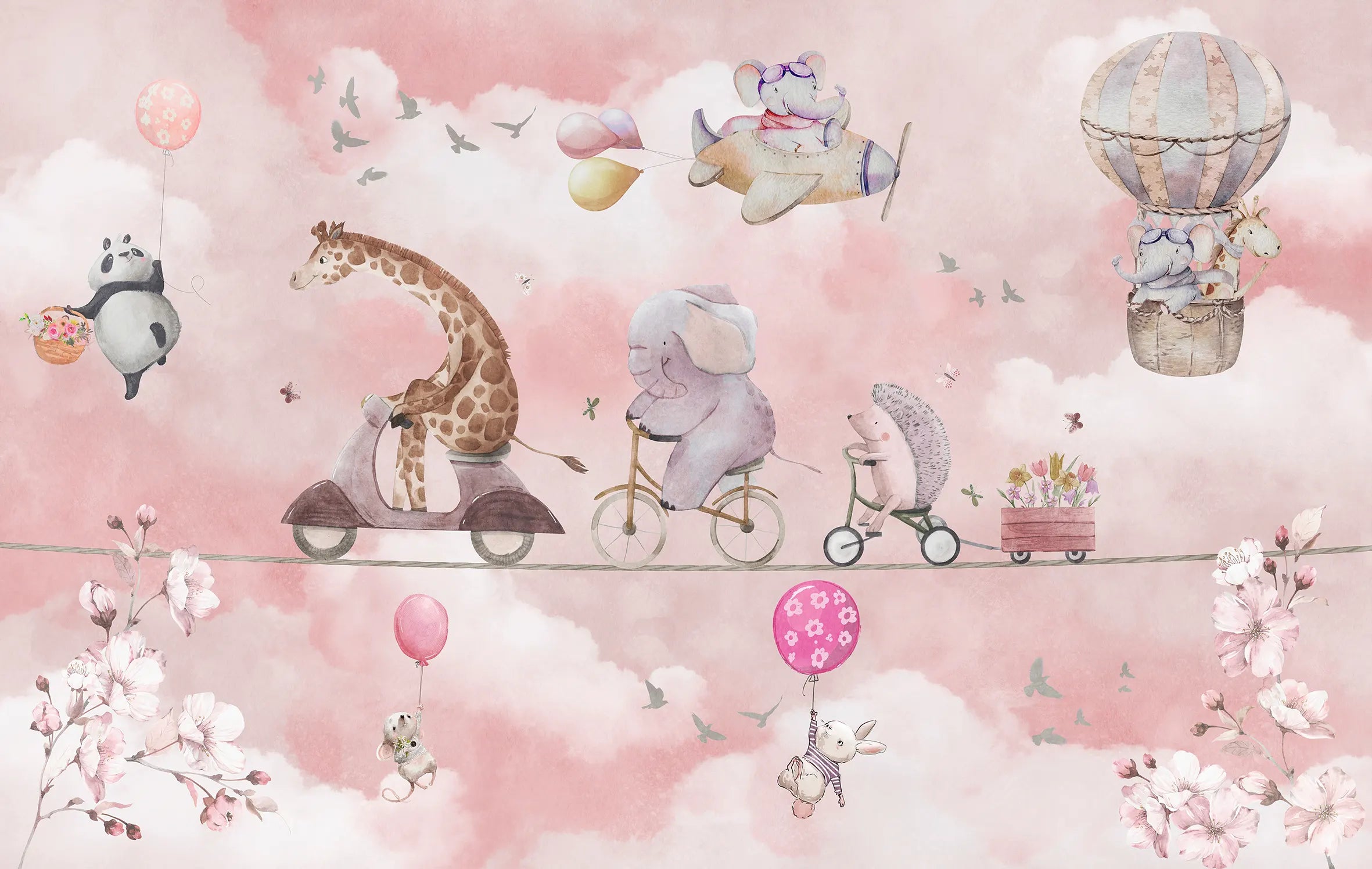 Pink Sky Animal Parade