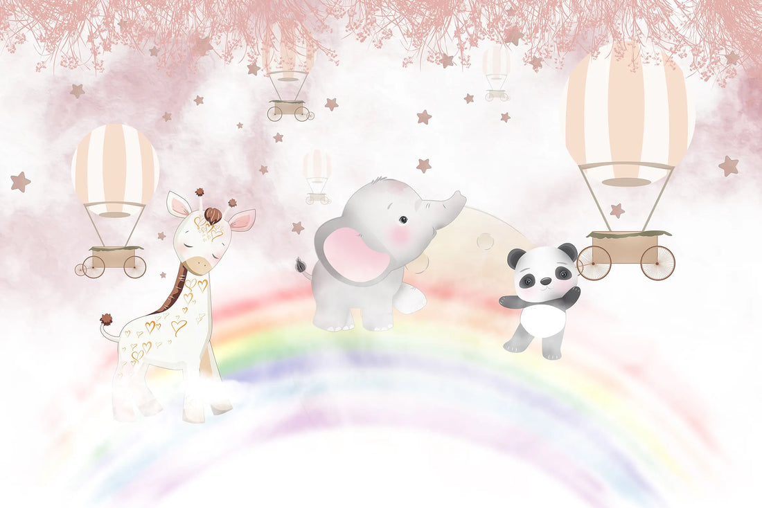 Rainbow Dreamland Animals Wallpaper