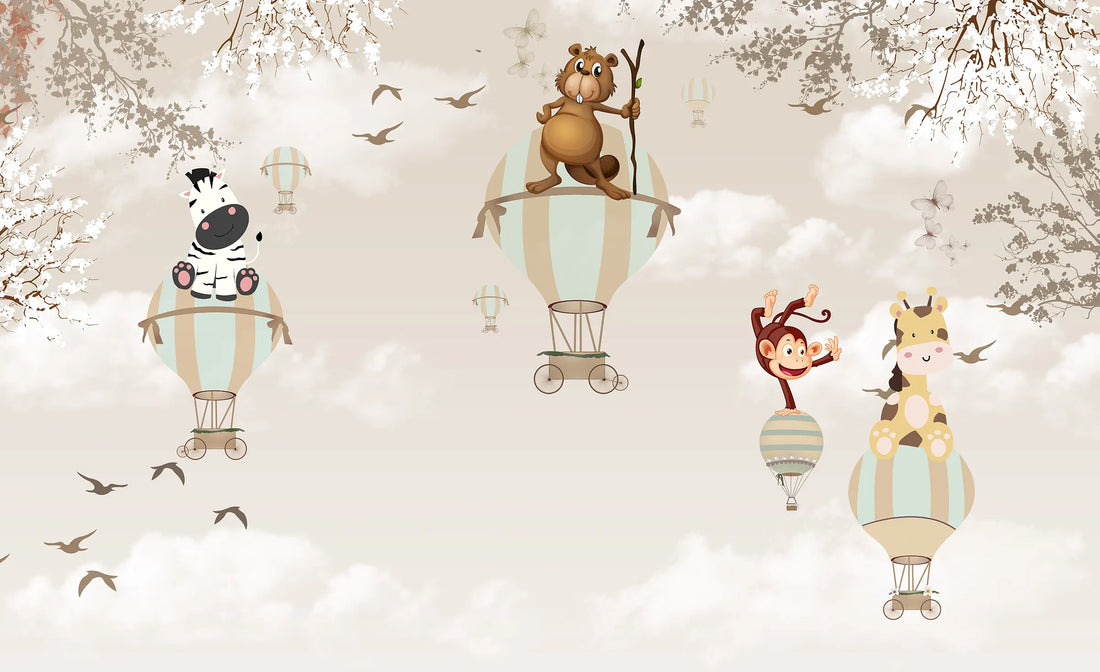 Jungle Balloon Buddies Wallpaper