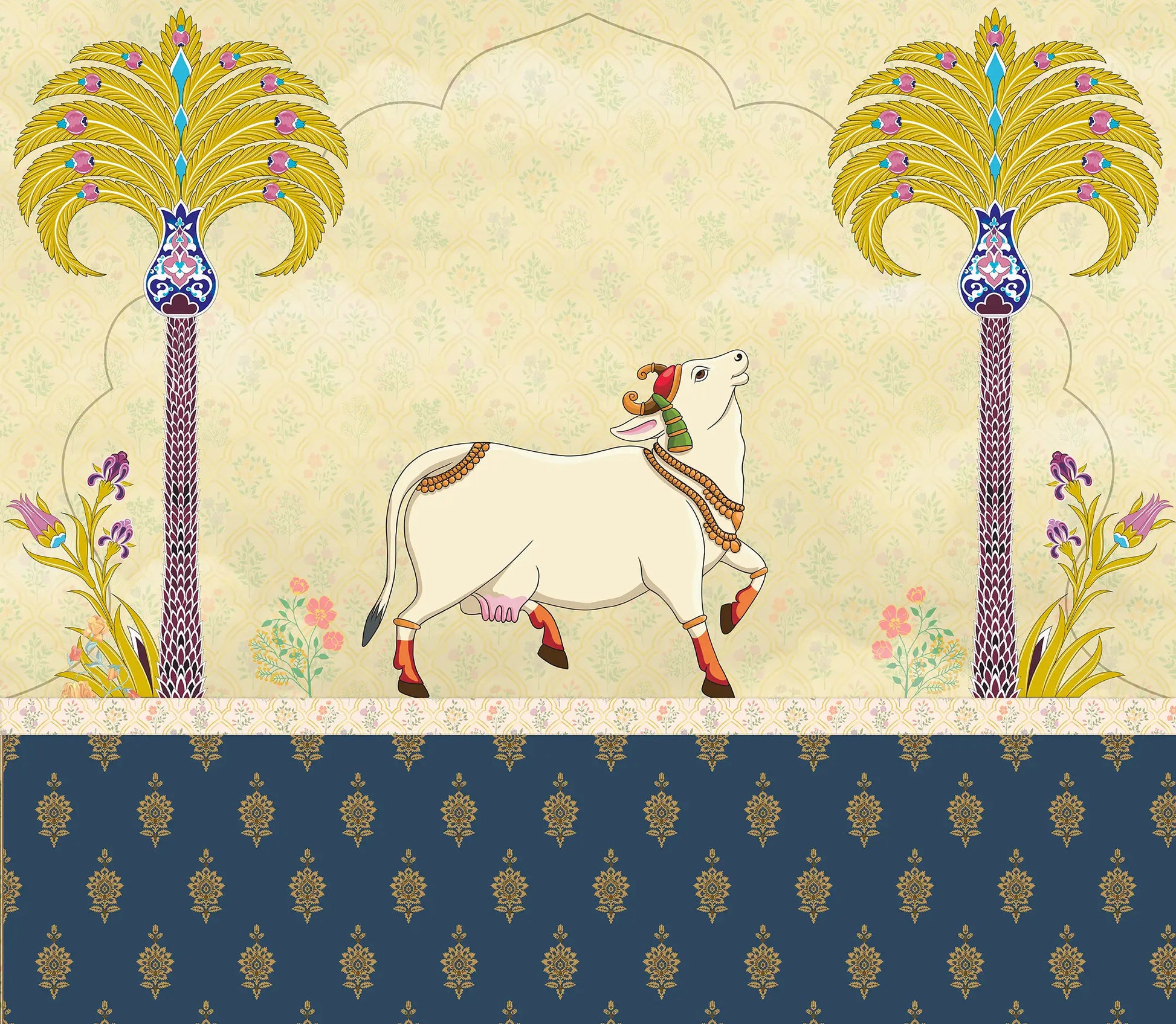 Sacred Kamdhenu Pichwai - Quirky Looks