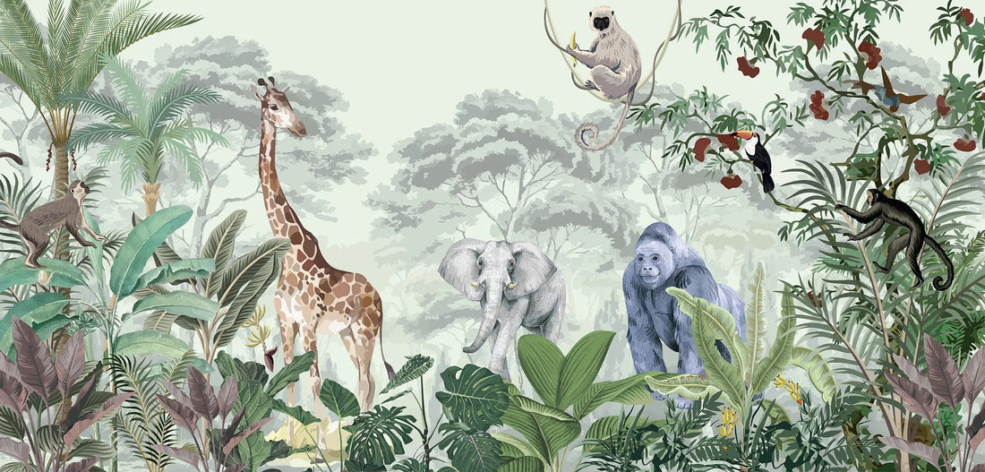 Little Jungle Explorer Mural