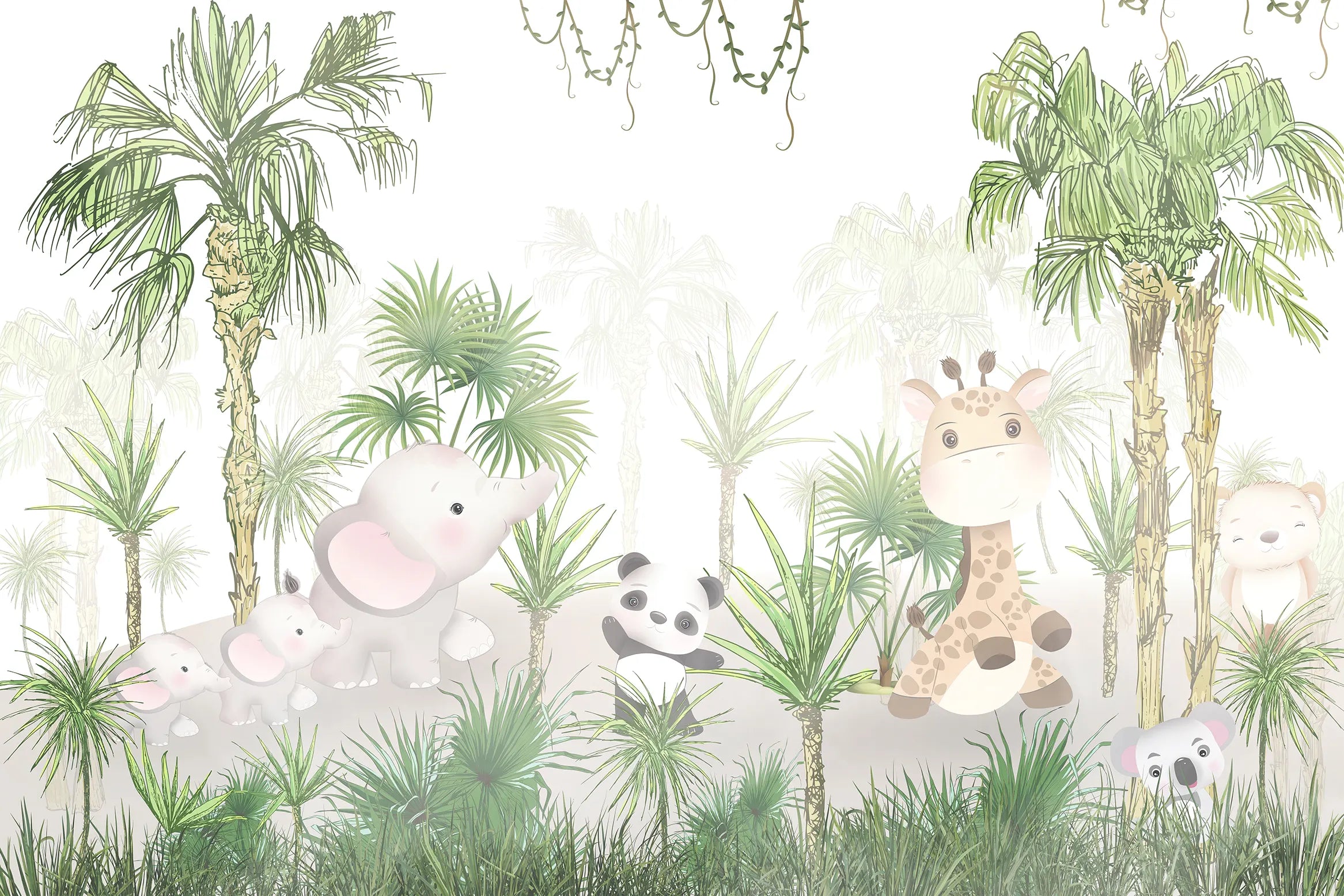 Jungle Jamboree Kids Wallpaper
