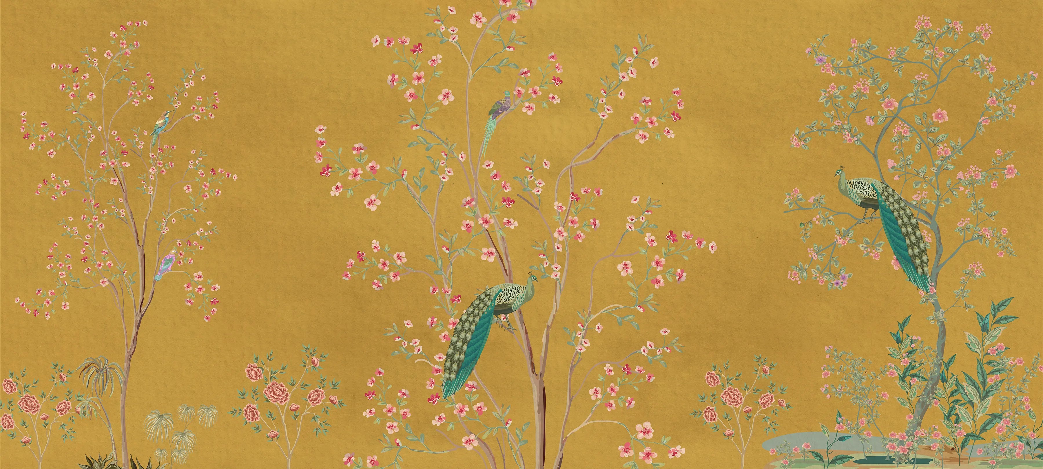 serene floral & Peacocks - Quirky Looks
