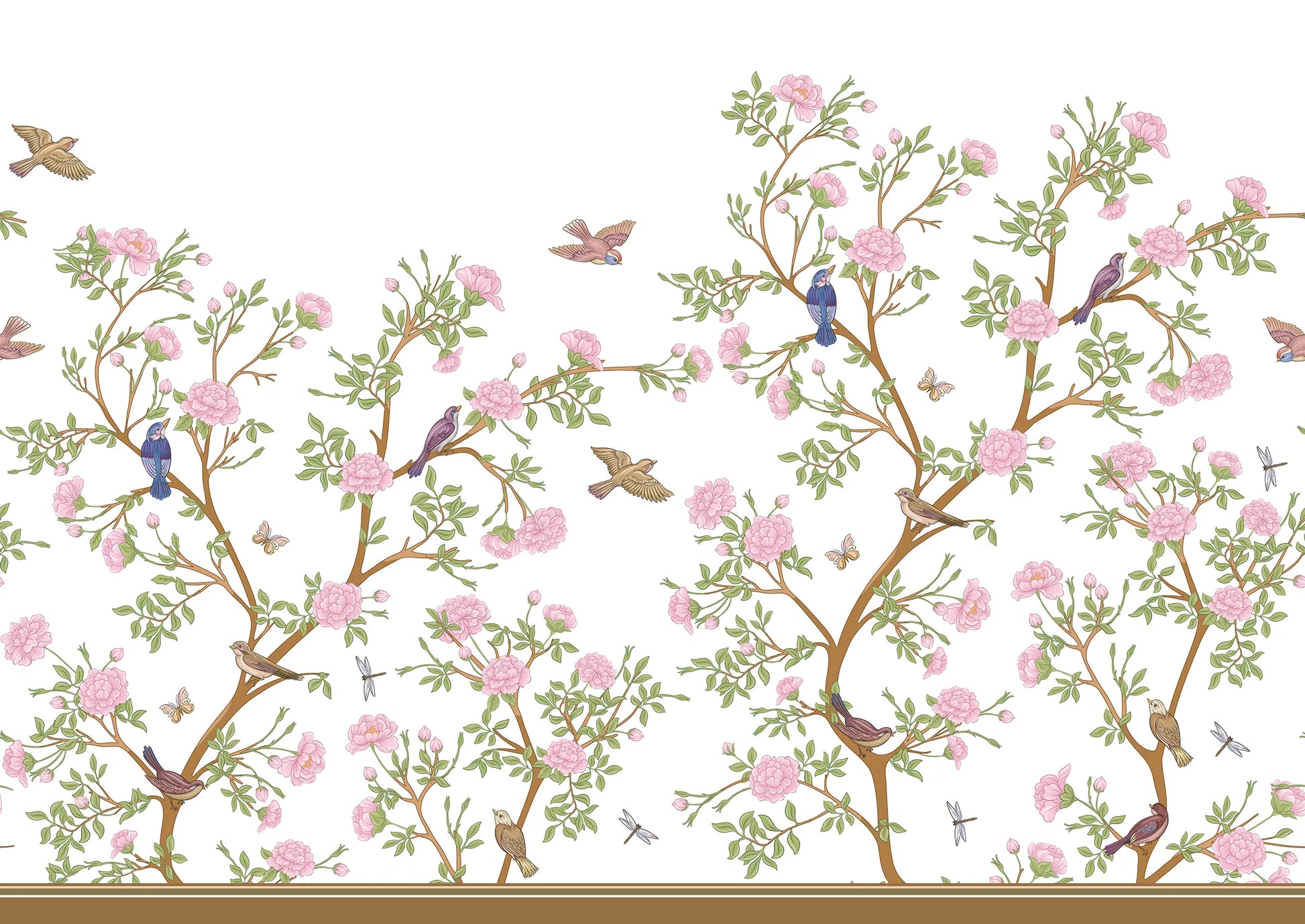 Chinoiserie garden and birds - Quirky Looks